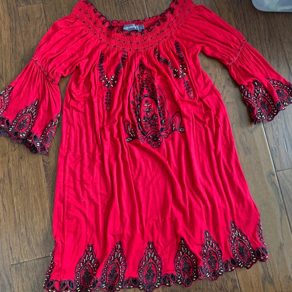 Urban Mango Tunic Off Shoulder Size Small
